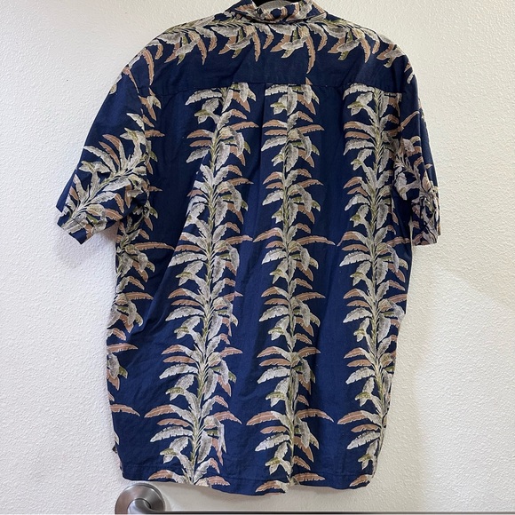 Cooke Street Honolulu Hawaii Aloha Shirt Palm Trees foliage XL Hawaiian - Picture 3 of 7